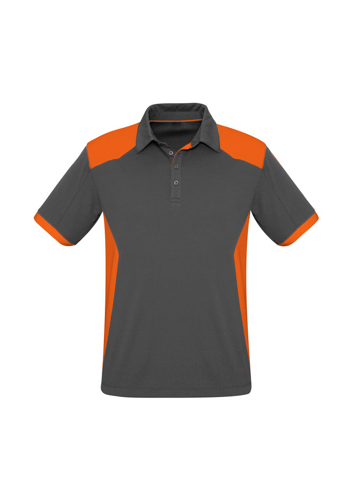 P705MS Mens Rival Short Sleeve Polo - Grey/Orange