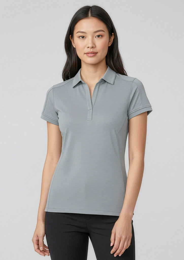 P706LS Womens Profile Short Sleeve Polo - Silver