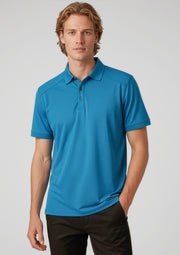 P706MS Mens Profile Short Sleeve Polo - Cyan
