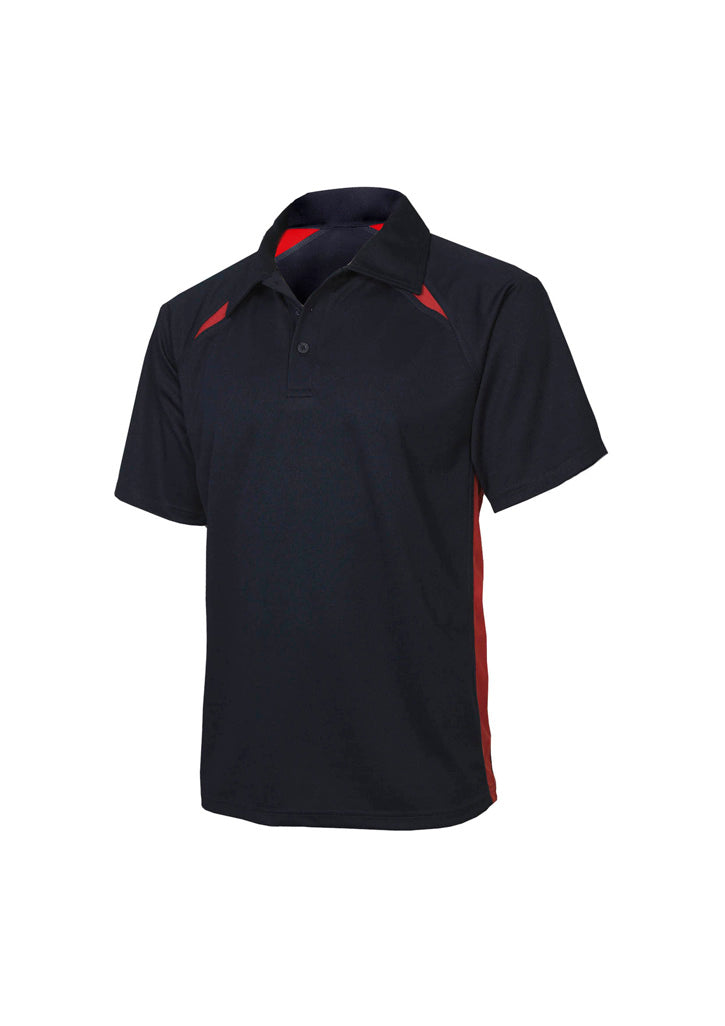 P7700B Kids Splice Short Sleeve Polo - Navy/Red