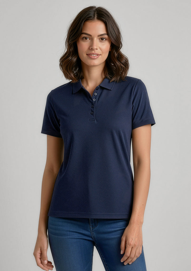 P815LS Womens Aero Short Sleeve Polo - Navy