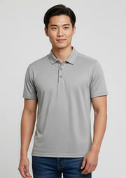 P815MS Mens Aero Short Sleeve Polo - Silver