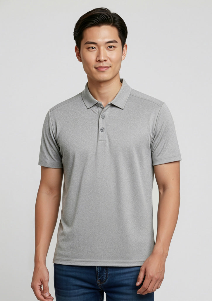 P815MS Mens Aero Short Sleeve Polo - Silver