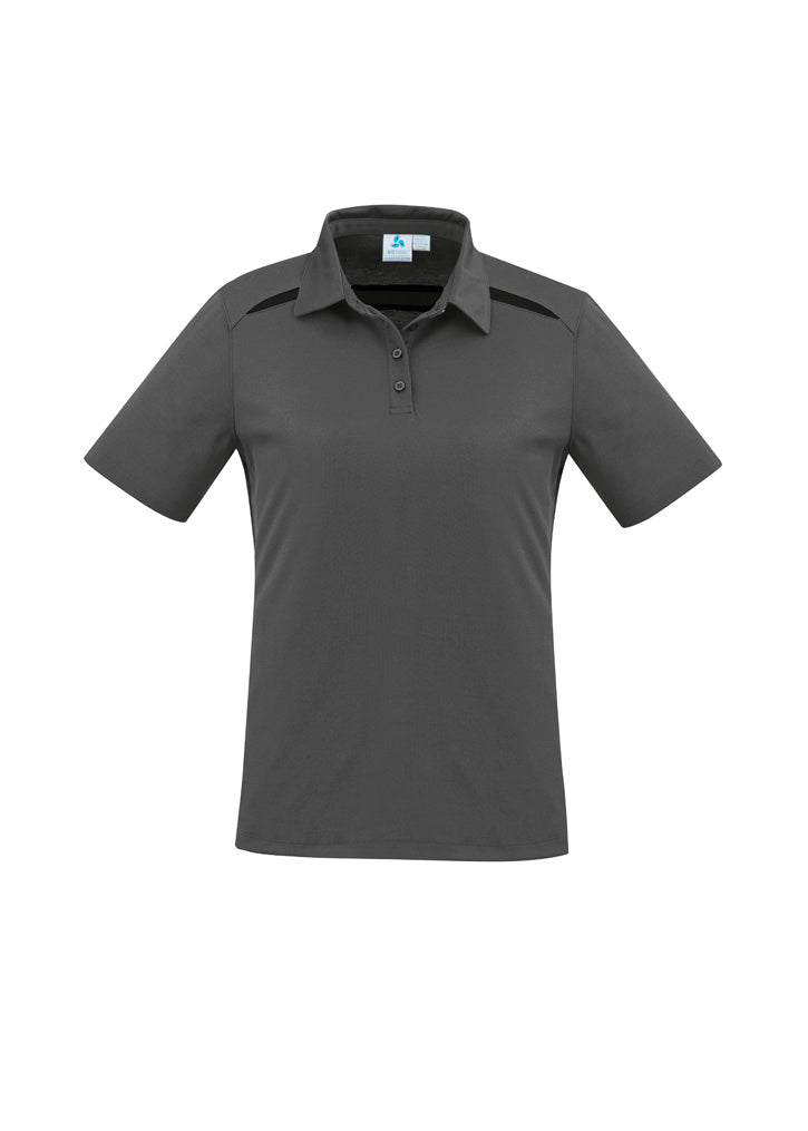 P901LS Womens Sonar Short Sleeve Polo - Grey/Black