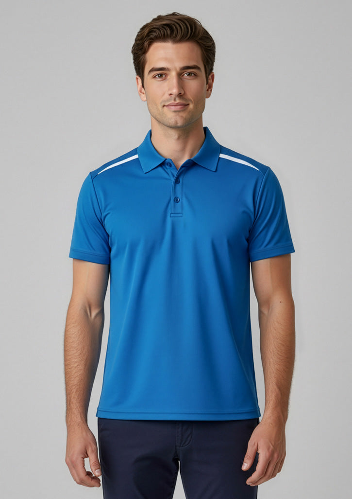 P901MS Mens Sonar Short Sleeve Polo - Royal/White