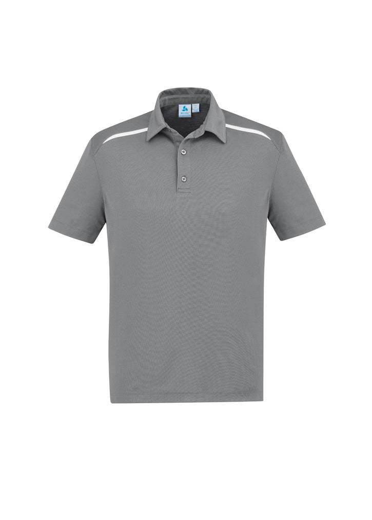 P901MS Mens Sonar Short Sleeve Polo - Silver/White