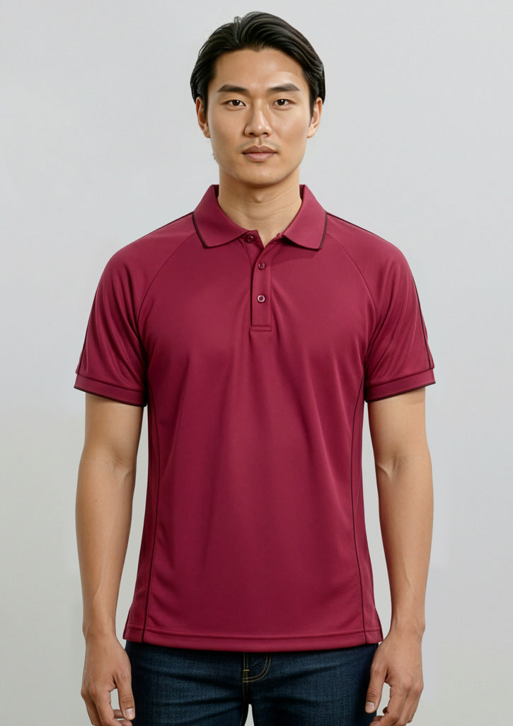 P9900 Mens Resort Short Sleeve Polo - Cherry/Maroon