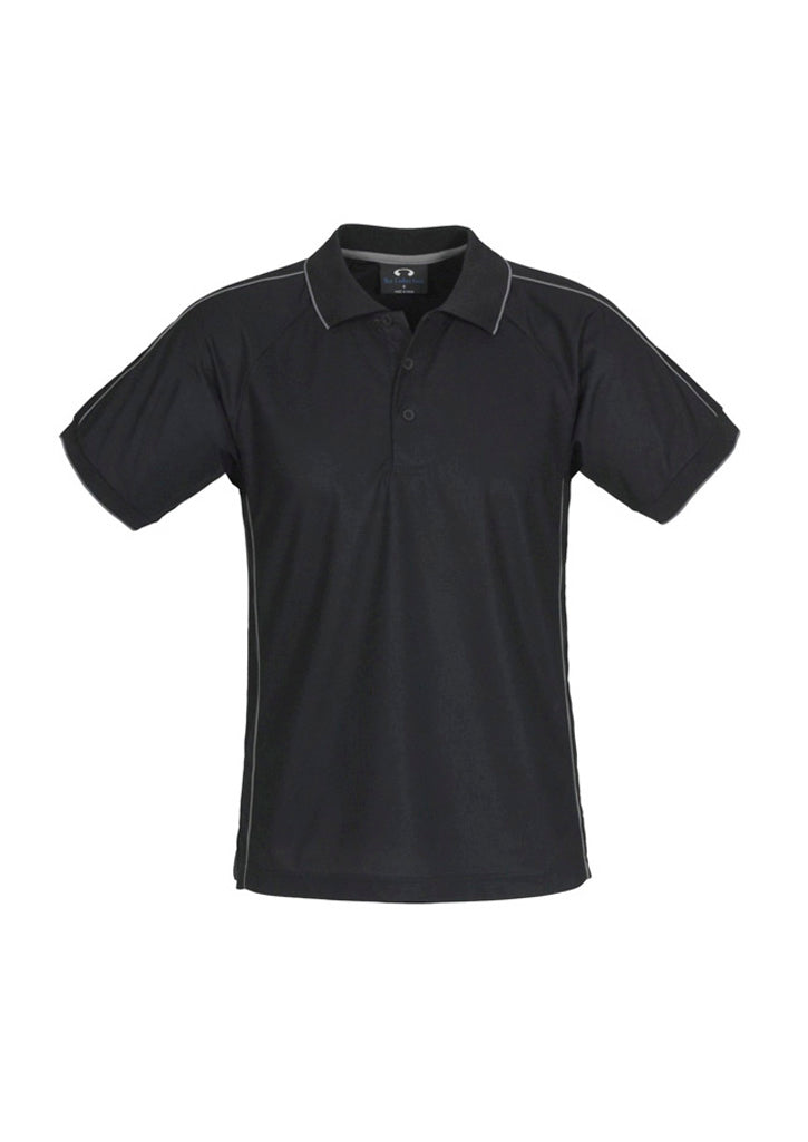 P9900 Mens Resort Short Sleeve Polo - Black/Charcoal