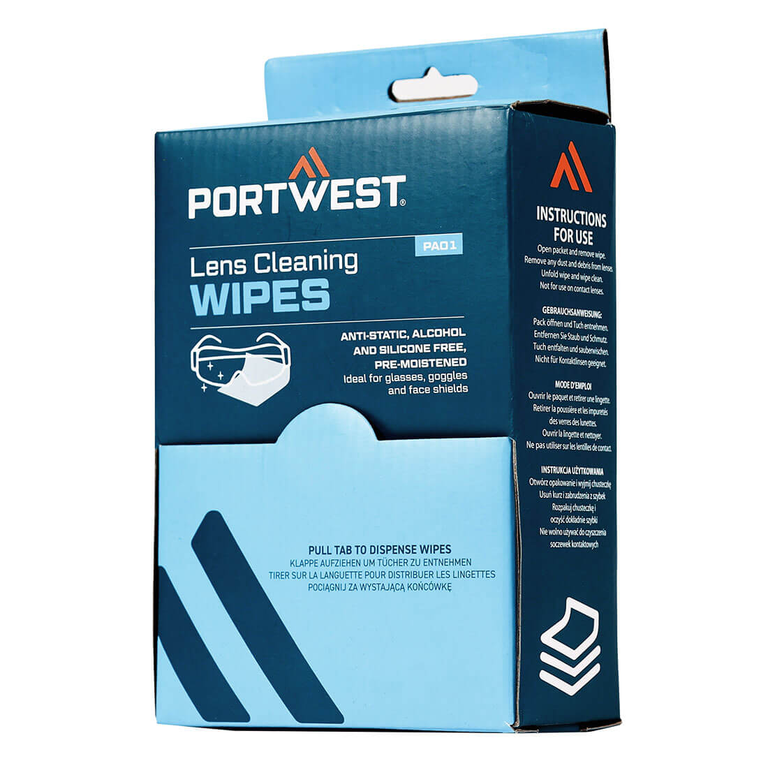 PA01 - Lens Cleaning Wipes (100 towelettes) in White