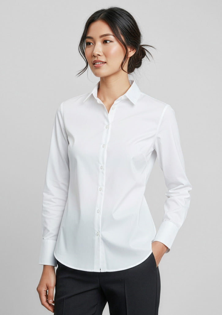 S016LL Womens Camden Long Sleeve Shirt - White