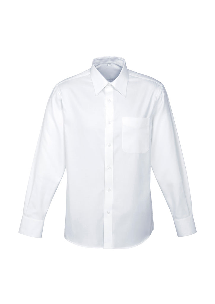 S10210 Mens Luxe Long Sleeve Shirt - White