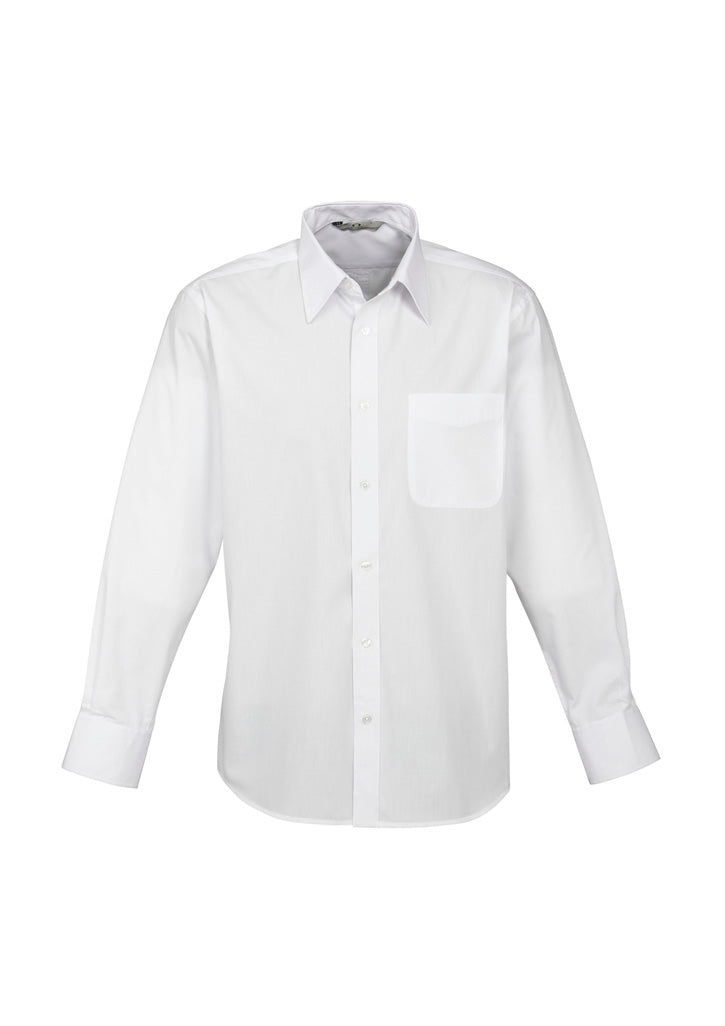 S10510 Mens Base Long Sleeve Shirt - White