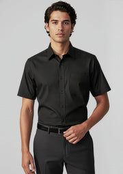 S10512 Mens Base Short Sleeve Shirt - Black