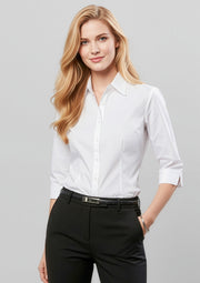 S10521 Womens Base 3/4 Sleeve Shirt - White