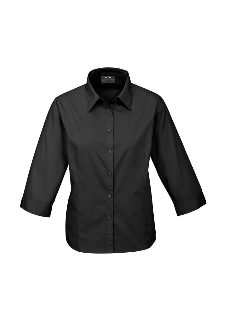 S10521 Womens Base 3/4 Sleeve Shirt - Black