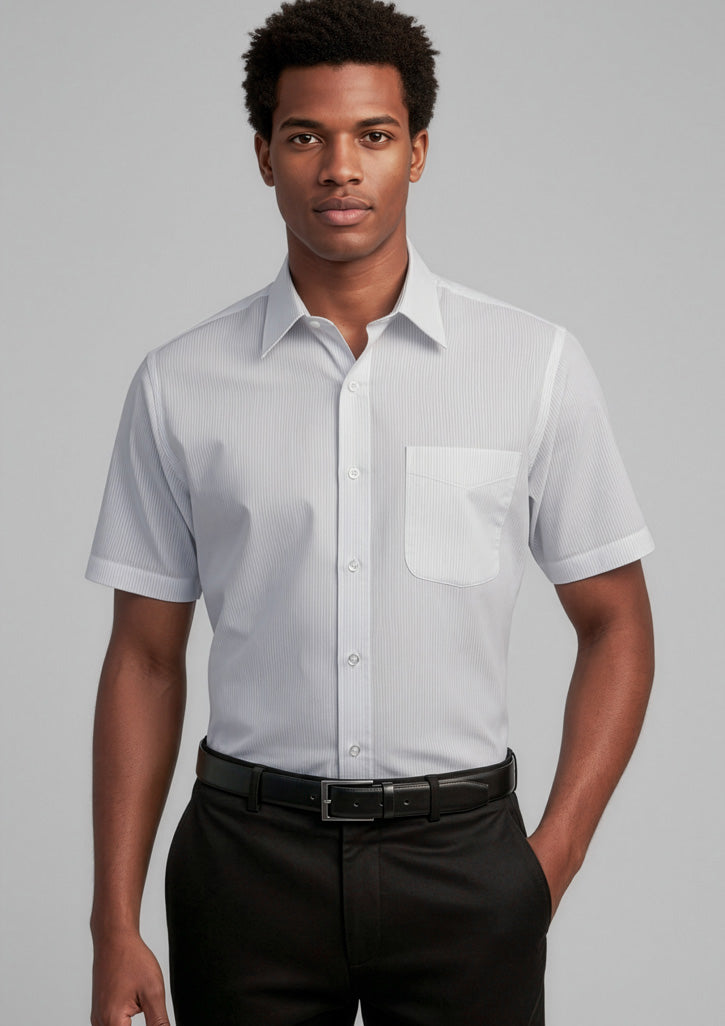 S251MS Mens Ambassador Short Sleeve Shirt - Silver Grey