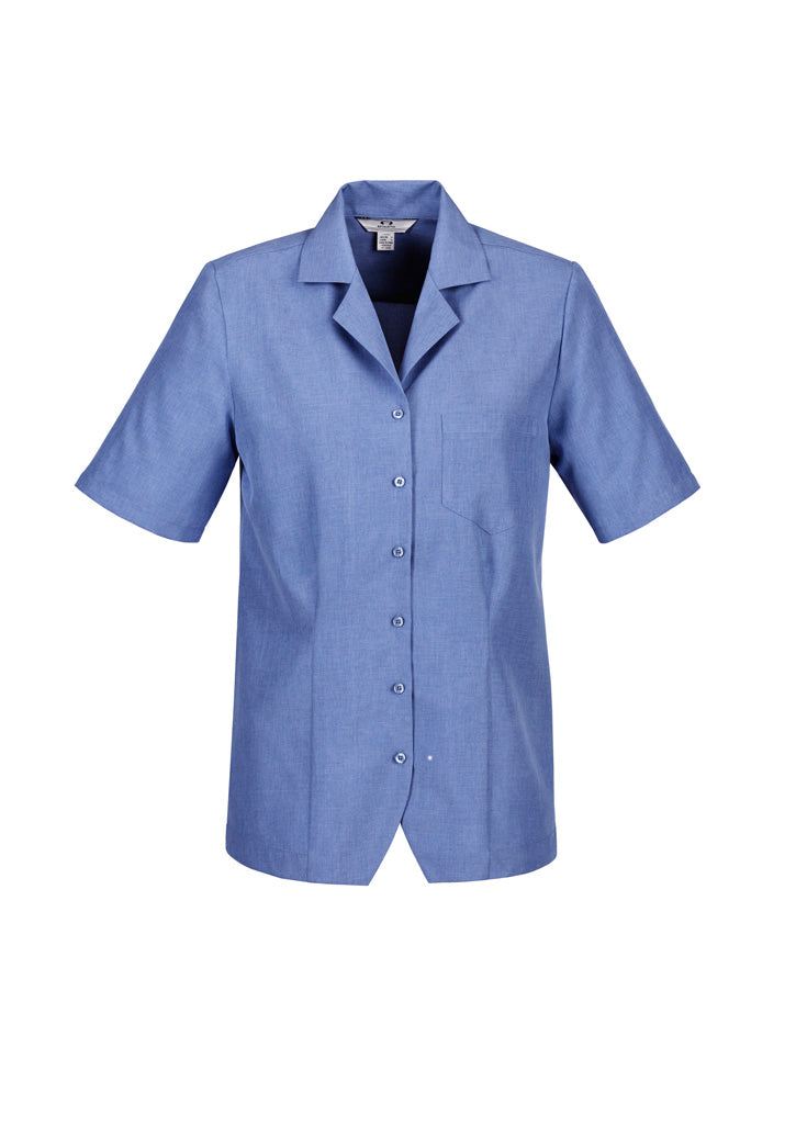 S265LS Womens Oasis Overblouse - Mid Blue