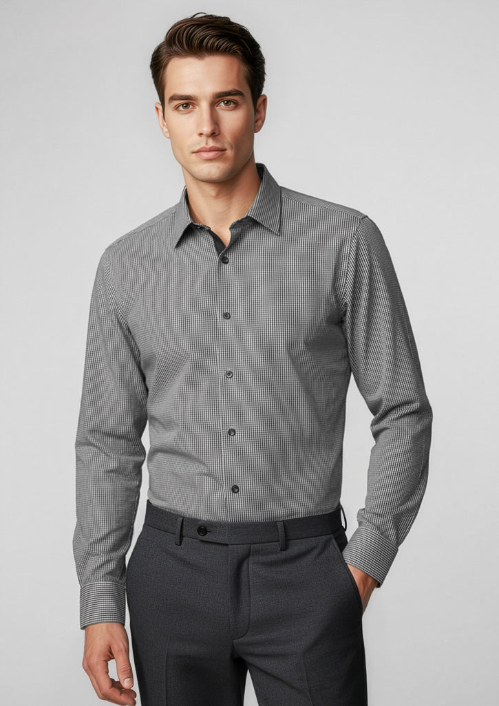 S267ML Mens Edge Long Sleeve Shirt - Black