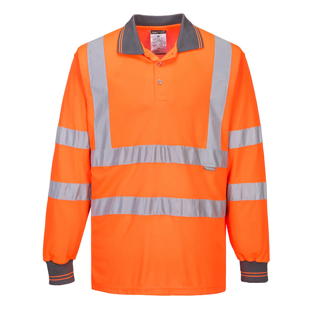 S277 - Hi-Vis Polo Shirt L/S in Orange