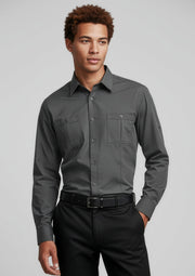 S306ML Mens Bondi Long Sleeve Shirt - Charcoal