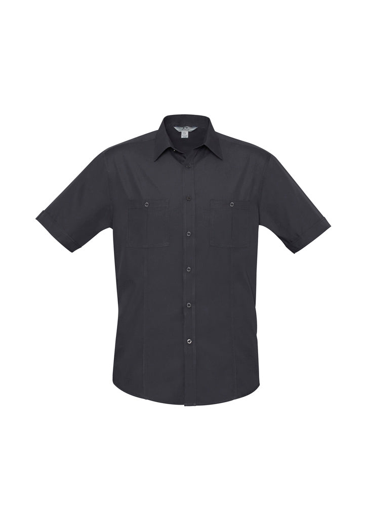 S306MS Mens Bondi Short Sleeve Shirt - Charcoal