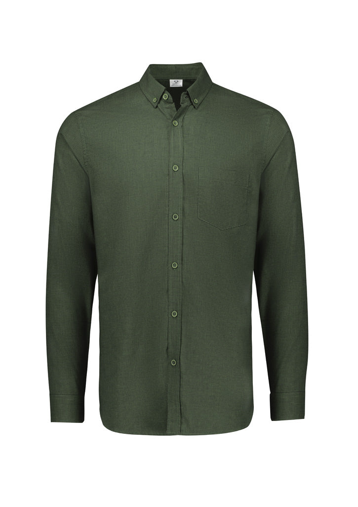 S421ML Mens Soul Long Sleeve Shirt - Olive