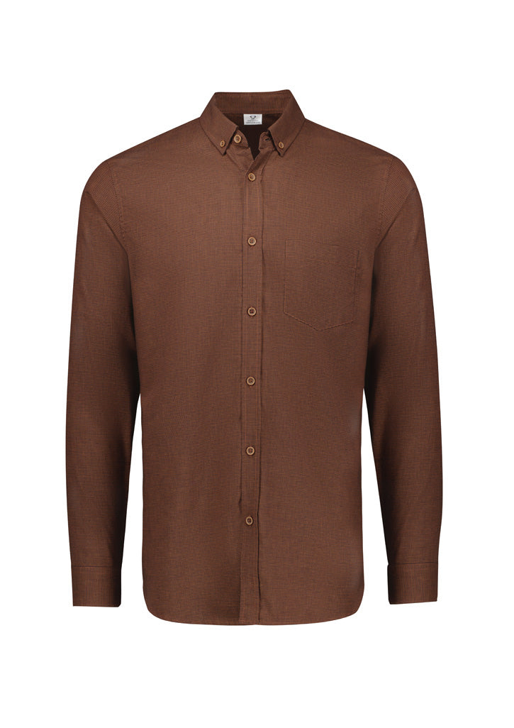 S421ML Mens Soul Long Sleeve Shirt - Rust