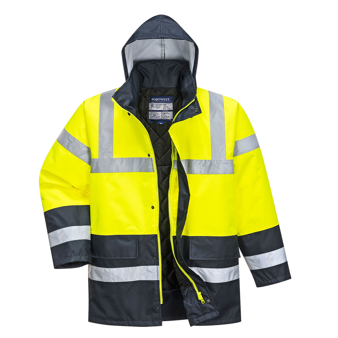 S466 - Hi-Vis Contrast Winter Traffic Jacket in Yellow