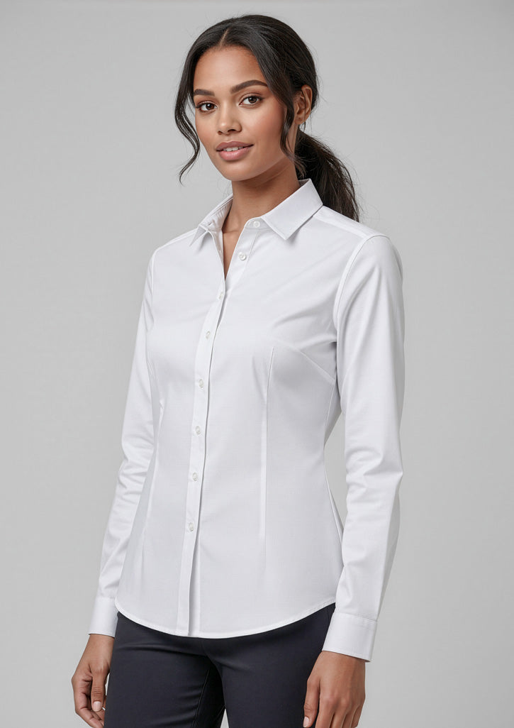 S522LL Womens Dalton Long Sleeve Shirt - White