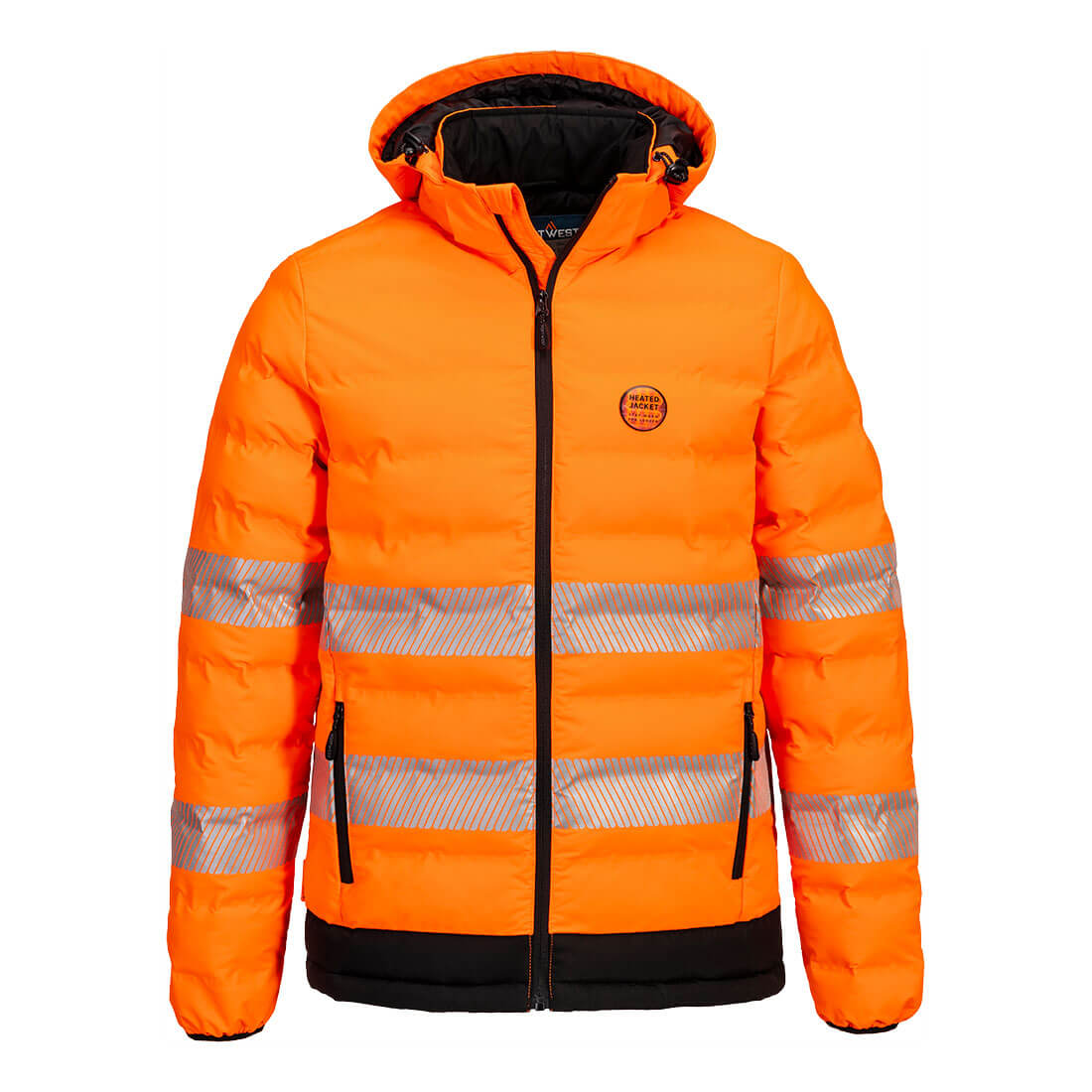 S548 - Hi-Vis Ultrasonic Heated Tunnel Jacket in Orange/Black