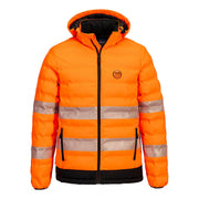 S548 - Hi-Vis Ultrasonic Heated Tunnel Jacket in Orange/Black