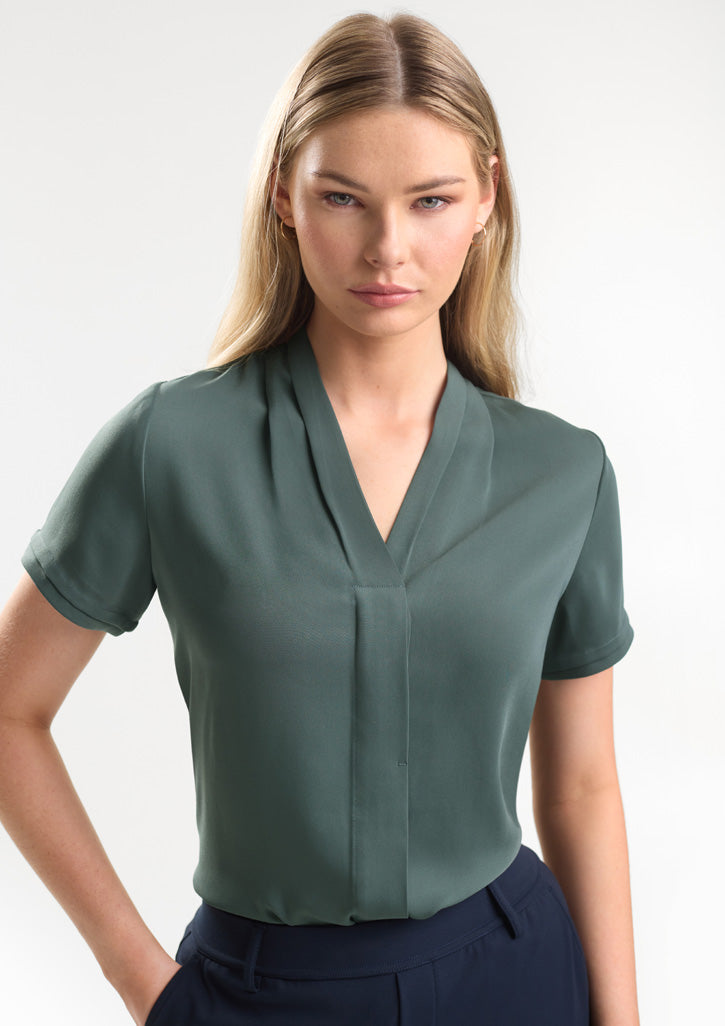 S628LS Womens Madison Short Sleeve Shirt - Seafoam