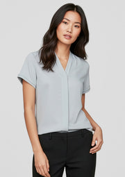 S628LS Womens Madison Short Sleeve Shirt - Silver Mist