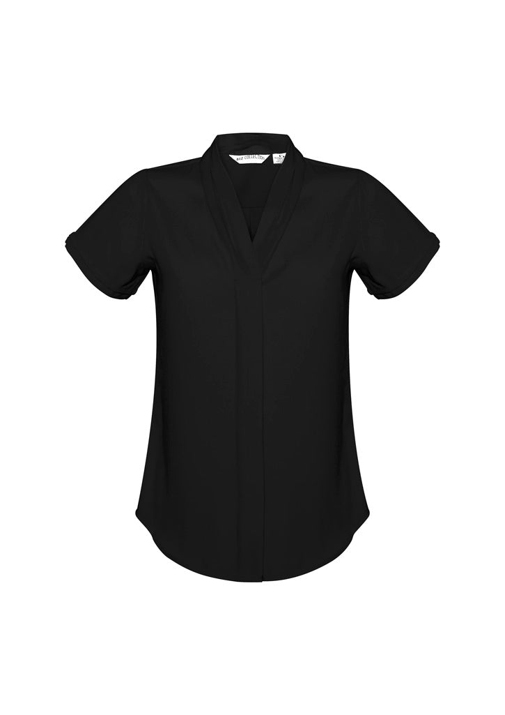 S628LS Womens Madison Short Sleeve Shirt - Black