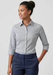 S716LT Womens Ellison 3/4 Sleeve Shirt - Silver