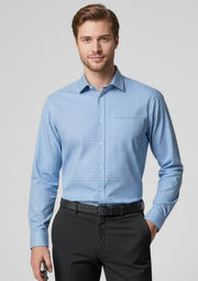 S716ML Mens Ellison Long Sleeve Shirt - French Blue