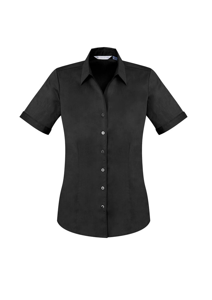 S770LS Womens Monaco Short Sleeve Shirt - Black