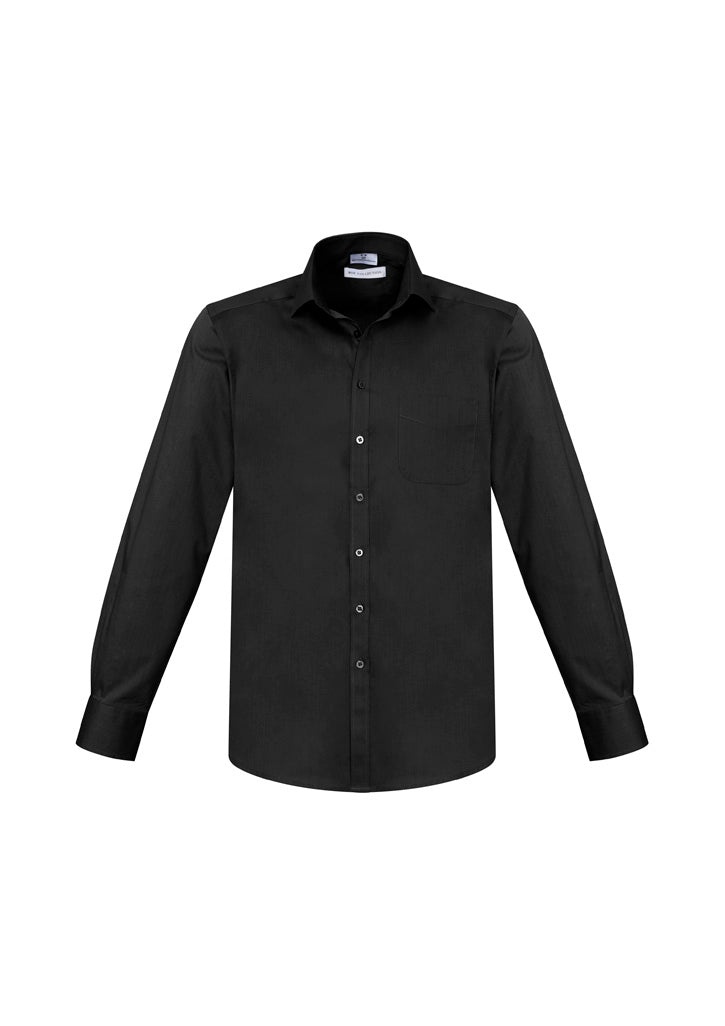 S770ML Mens Monaco Long Sleeve Shirt - Black