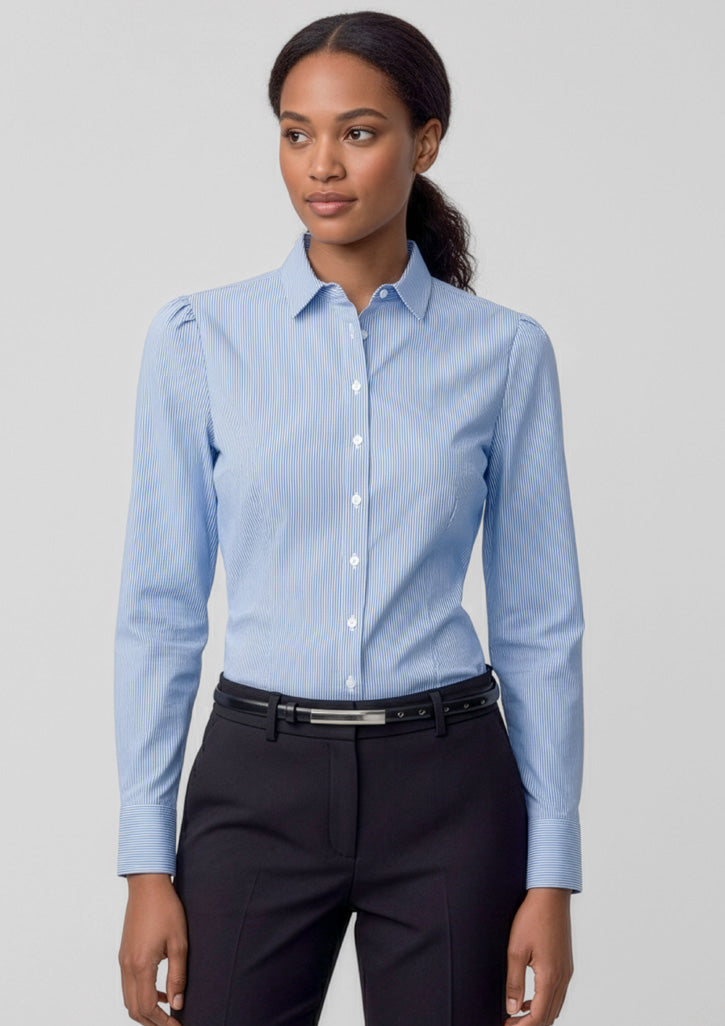 S812LL Womens Euro Long Sleeve Shirt - Blue