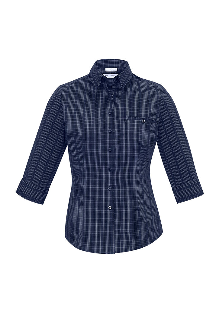 S820LT Womens Harper 3/4 Sleeve Shirt - Ink/Silver