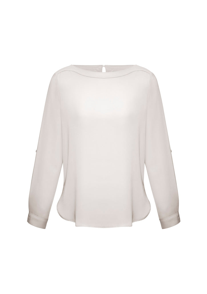 S828LL Womens Madison Boatneck Top - Ivory