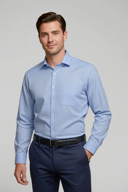 S912ML Mens Regent Long Sleeve Shirt - Blue