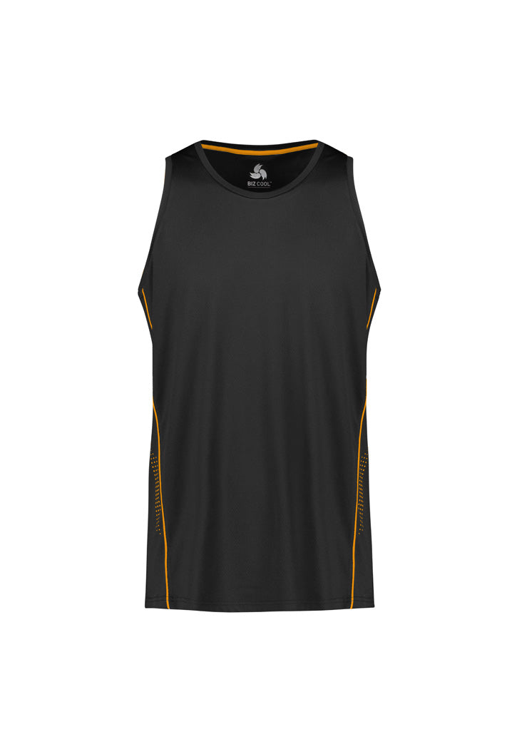 SG319M Mens Balance Singlet - Black/Gold