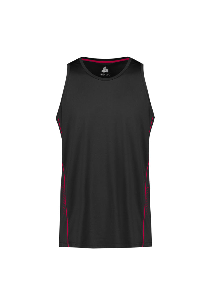 SG319M Mens Balance Singlet - Black/Red