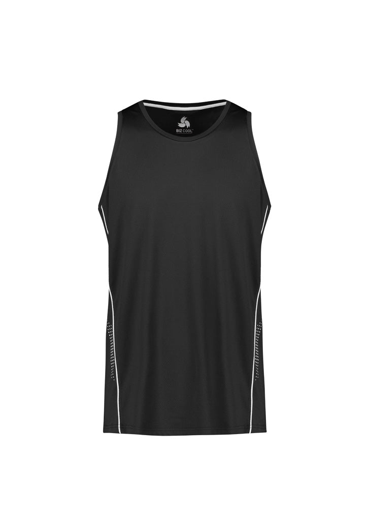 SG319M Mens Balance Singlet - Black/White