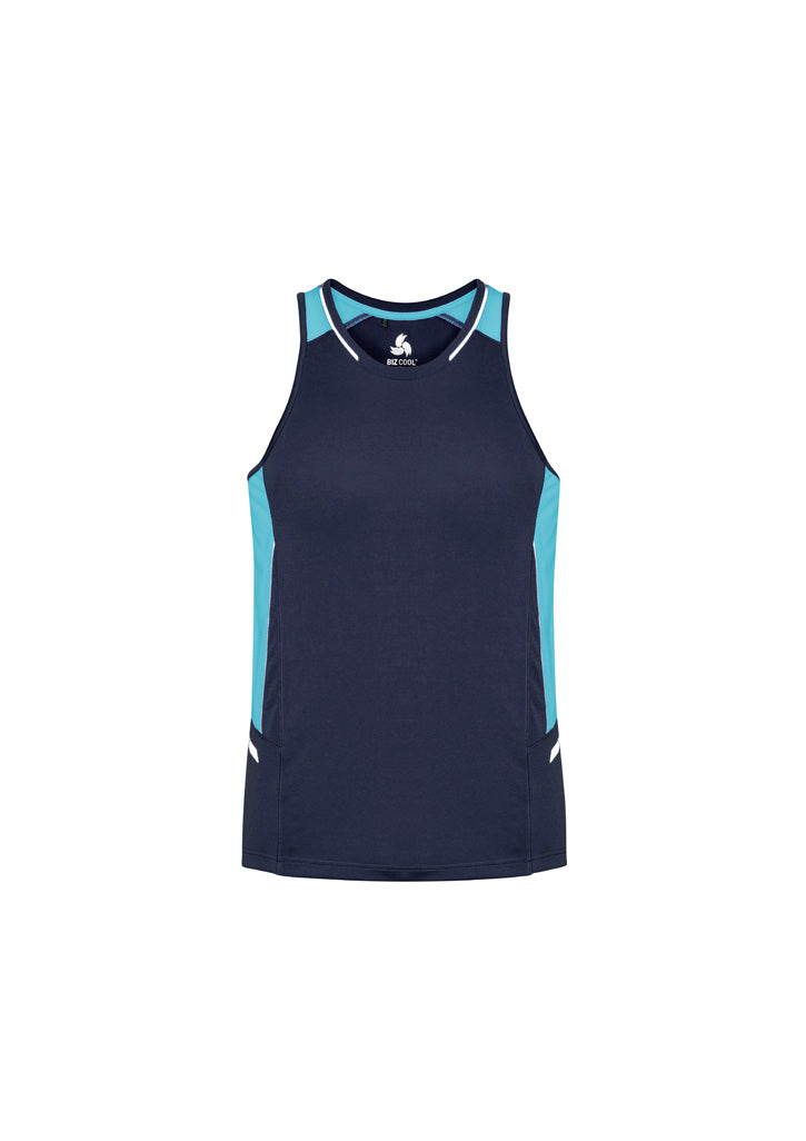 SG702M Mens Renegade Singlet - Navy/Sky/Silver