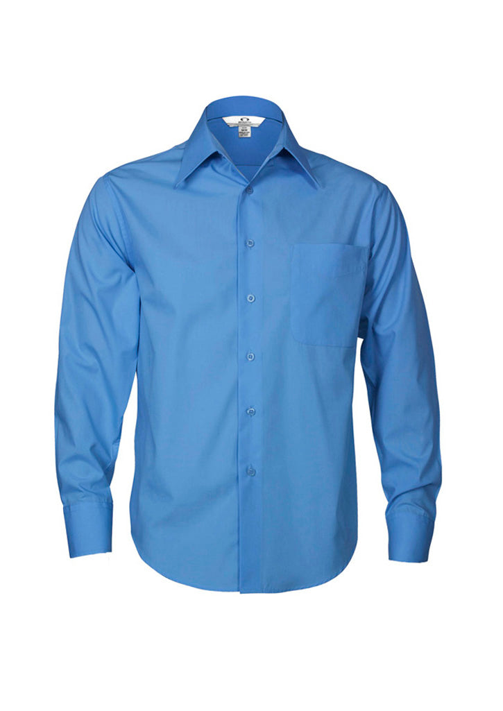 SH714 Mens Metro Long Sleeve Shirt - Mid Blue
