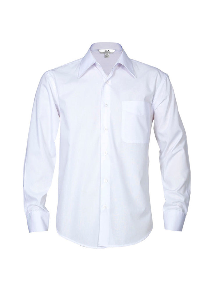 SH714 Mens Metro Long Sleeve Shirt - White