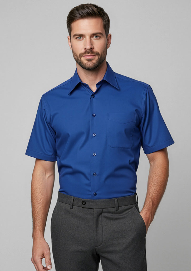 SH715 Mens Metro Short Sleeve Shirt - Royal