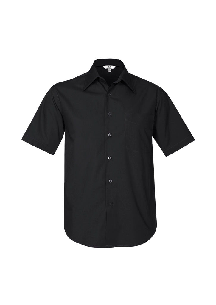 SH715 Mens Metro Short Sleeve Shirt - Black